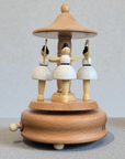 Flamingo Baby Wooden Ballerina Carousel Music Box