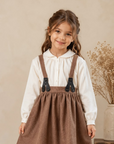 Little Tempest Beige Wool Suspender Skirt