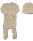 Bee And Dee Boutique Waffle Wrap Footie + Hat