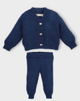 The New Society Blue Knit Cardigan Set