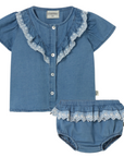 My Little Cozmo Chambray Bloomer Set
