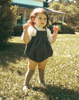 Calla Lili Grey/Brown Girl Tweed Romper