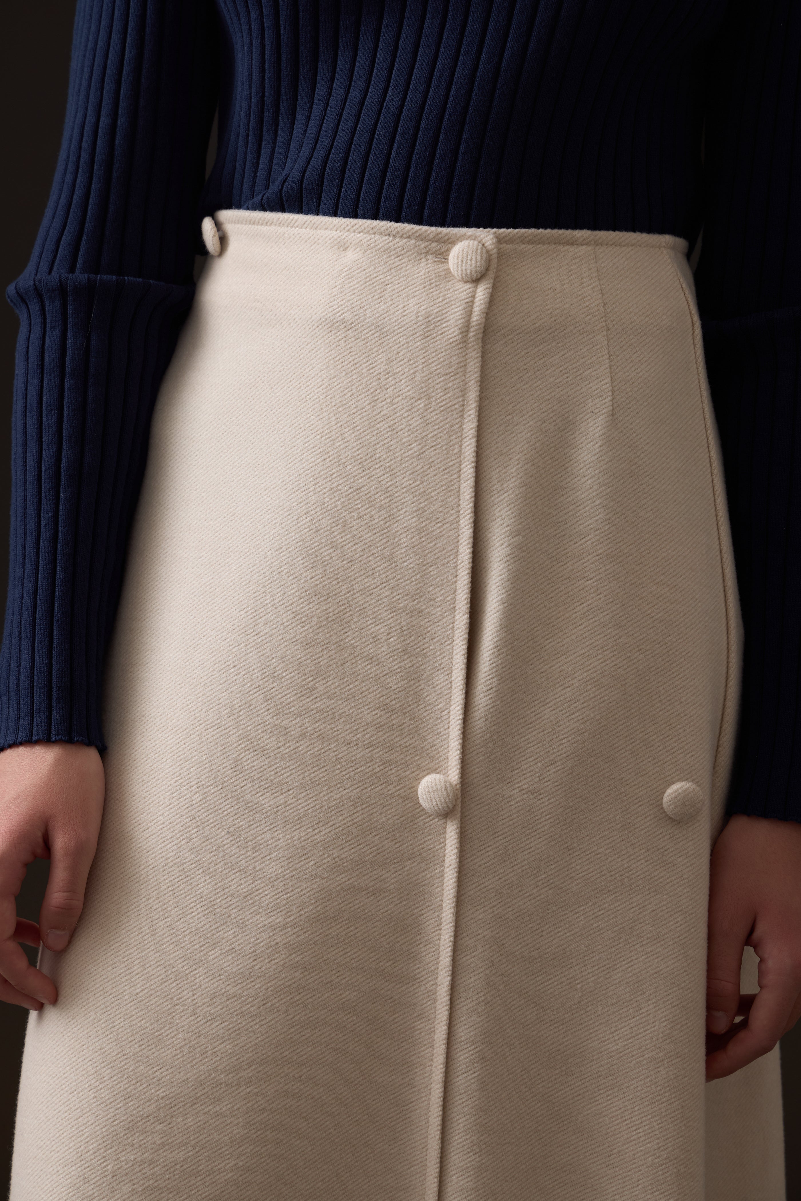 Soir Teen Natural Becky Midi Skirt