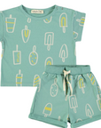 Baby Clic Gelato Green Shorts Set