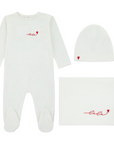Noggi Muslin Patch Girl Footie Set