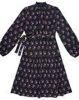 Zaikamoya Purple Flower Taylor Dress