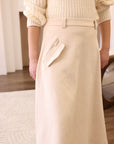 Marli Riches Teen Off White Wool Skirt