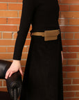 Marli Riches Teen Black/Brown Corduroy Skirt With Pocket