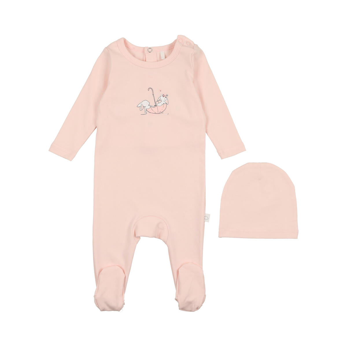 Pouf Pink Bunny Footie