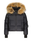 Denali Classic Black Coat With Fur