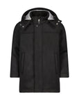 Denali Classic Black Multi Check Hooded Wool Coat