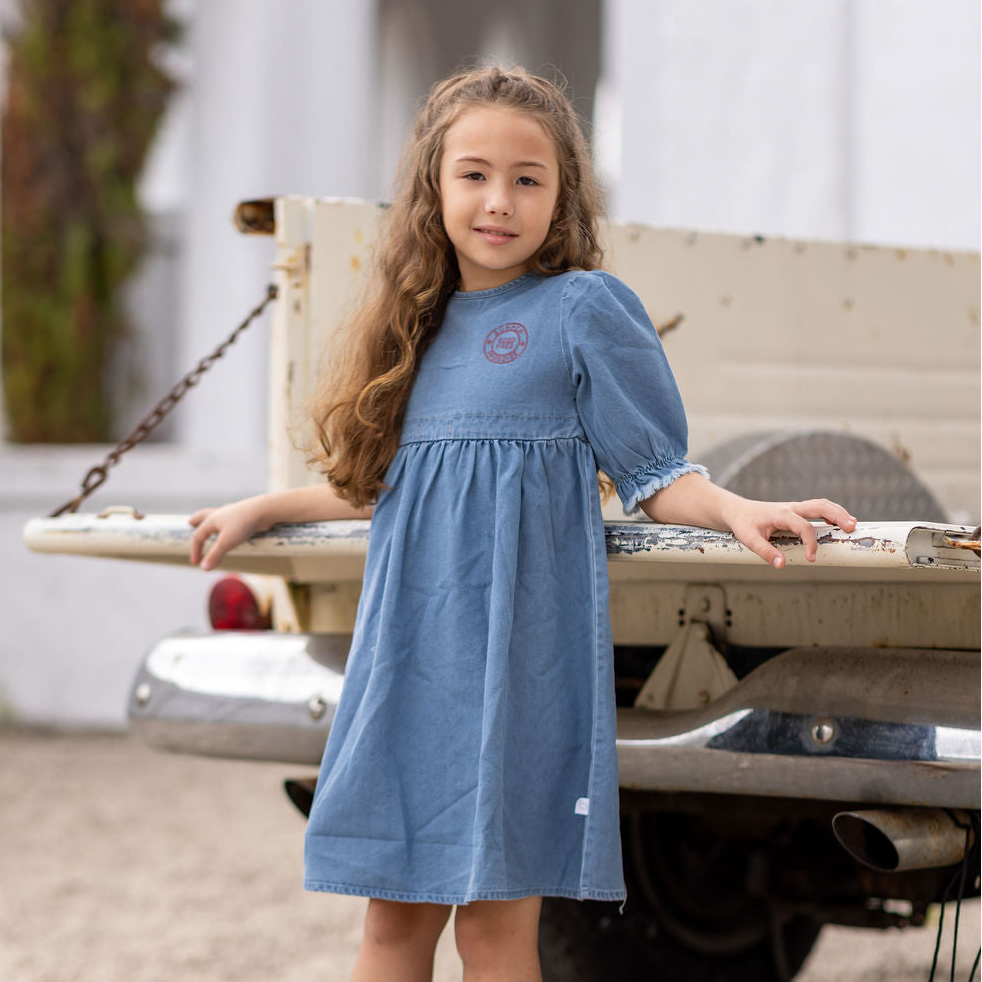 denim 3/4 sleeve dress Ivy 3/4 Sleeve Denim Dress