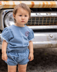 Pouf Denim Bloomer Set