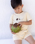 Jaybee Yellow Sand Coconut Shorts Set