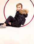 Denali Classic Black Coat With Fur