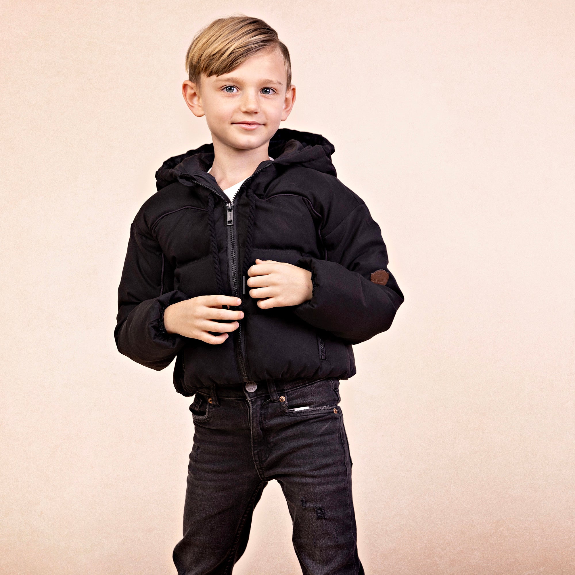 Denali Classic Black On Black Piped Bomber