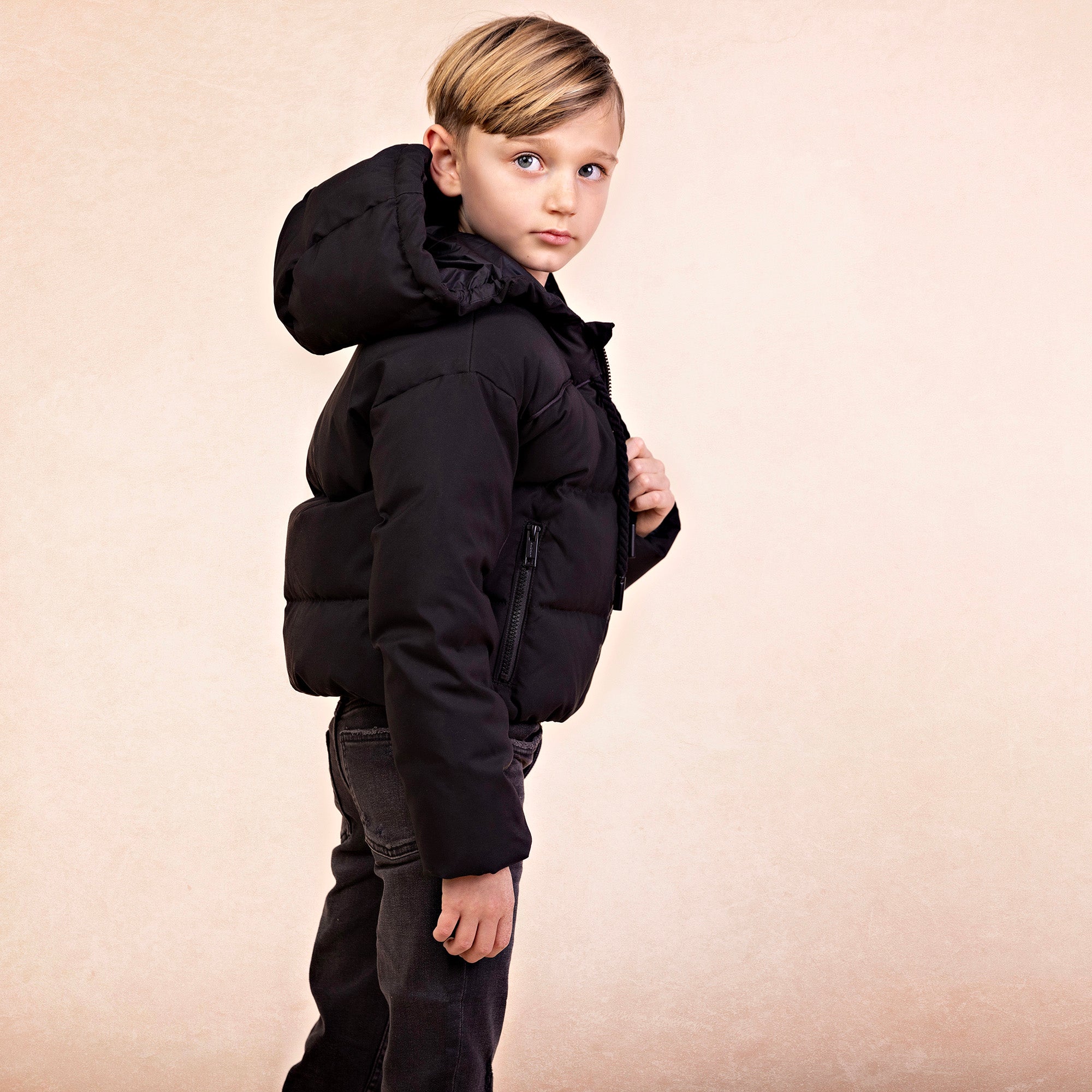 Denali Classic Black On Black Piped Bomber
