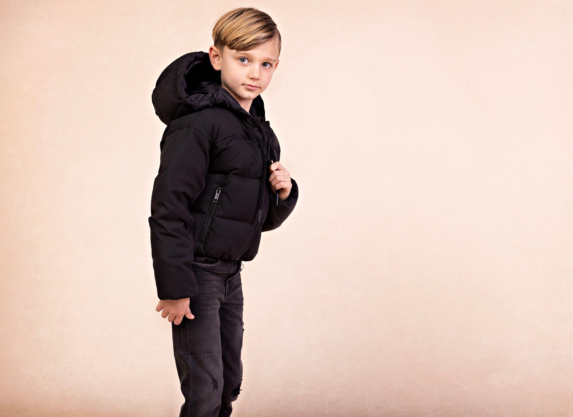 Denali Classic Black On Black Piped Bomber