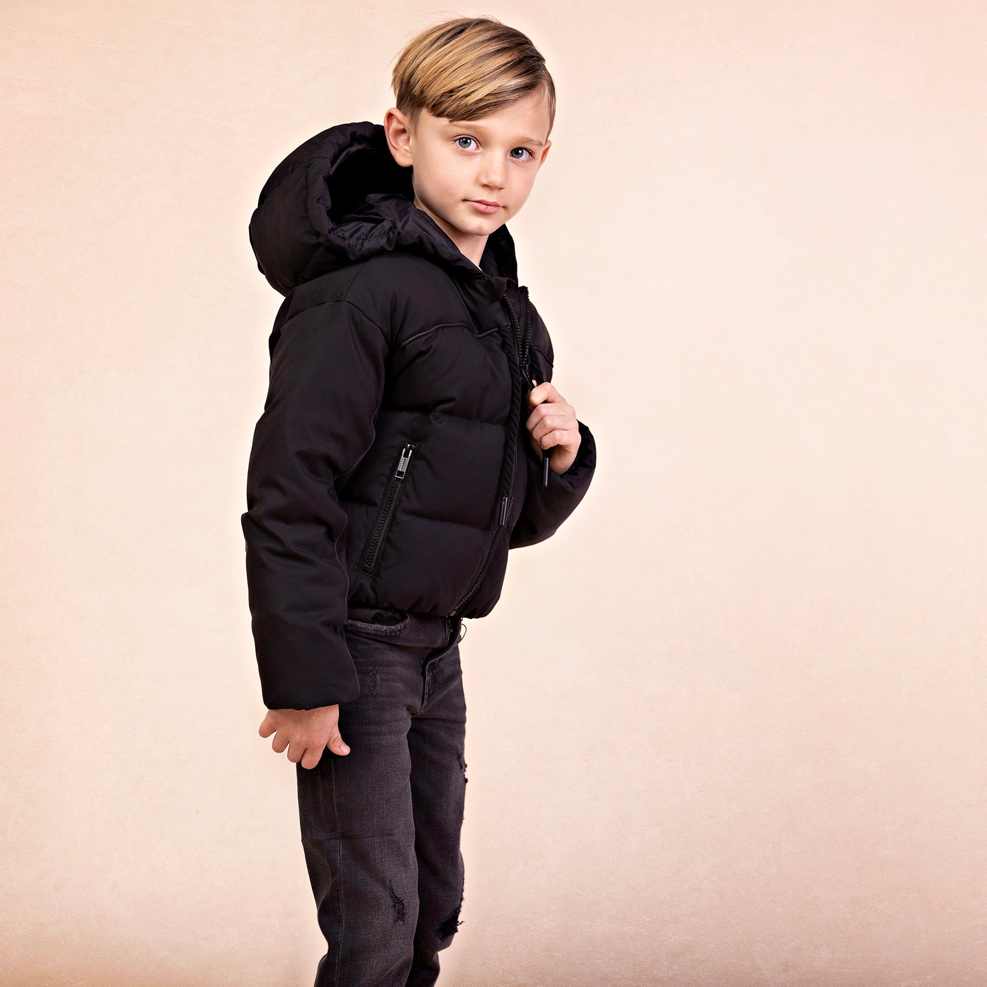 Denali Classic Black On Black Piped Bomber