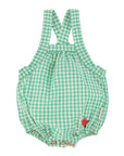 Piupiuchick Green Checked Romper