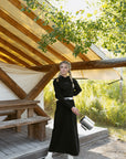 Elements Black Maxi Skirt With Silver Waistband