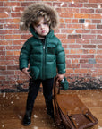 Ellabee Green Natural Racoon Fur Coat
