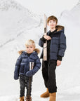 Ellabee Navy Corduroy Olive Lining Oliver Down Jacket