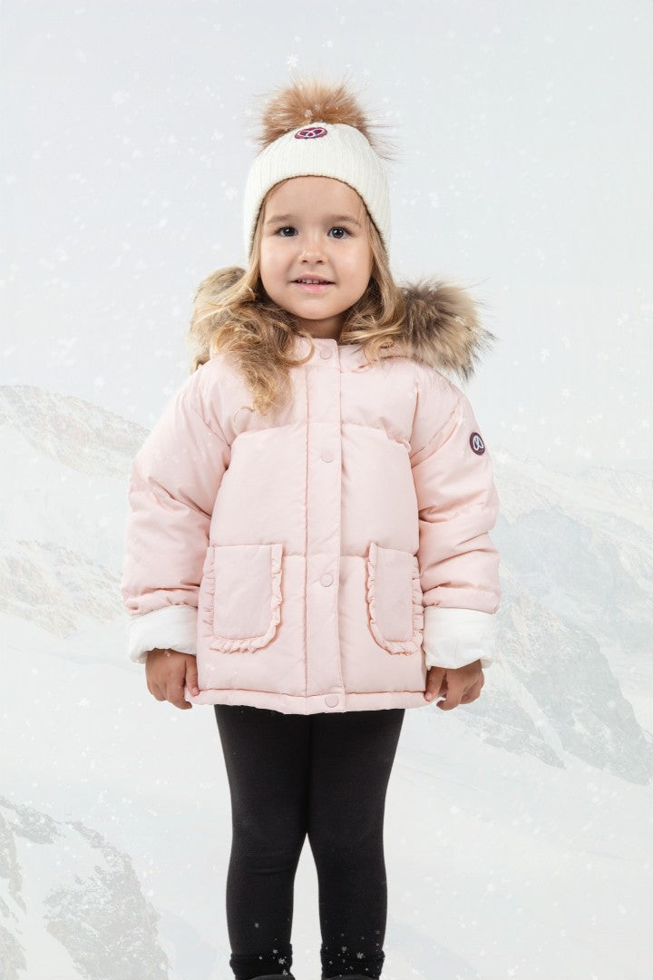 Ellabee Baby Pink Enfant Fur Down Jacket