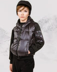 Ellabee Black Eva Fur Lined Down Hoodie Jacket