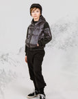 Ellabee Black Eva Fur Lined Down Hoodie Jacket