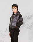 Ellabee Black Eva Fur Lined Down Hoodie Jacket