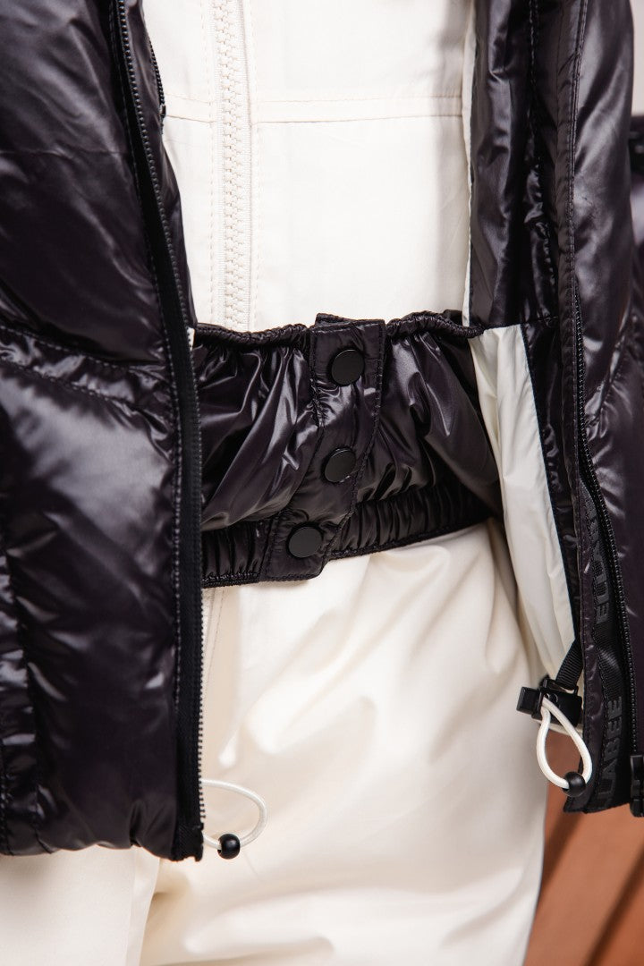Ellabee Black Off White Lining Julia Ski Down Jacket