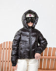 Ellabee Black Off White Lining Julia Ski Down Jacket