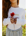 Elements Rose White Seam Waffle Tee