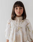 Petite Amalie Spring Meadow Doily Applique Voile Dress