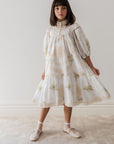 Petite Amalie Spring Meadow Doily Applique Voile Dress