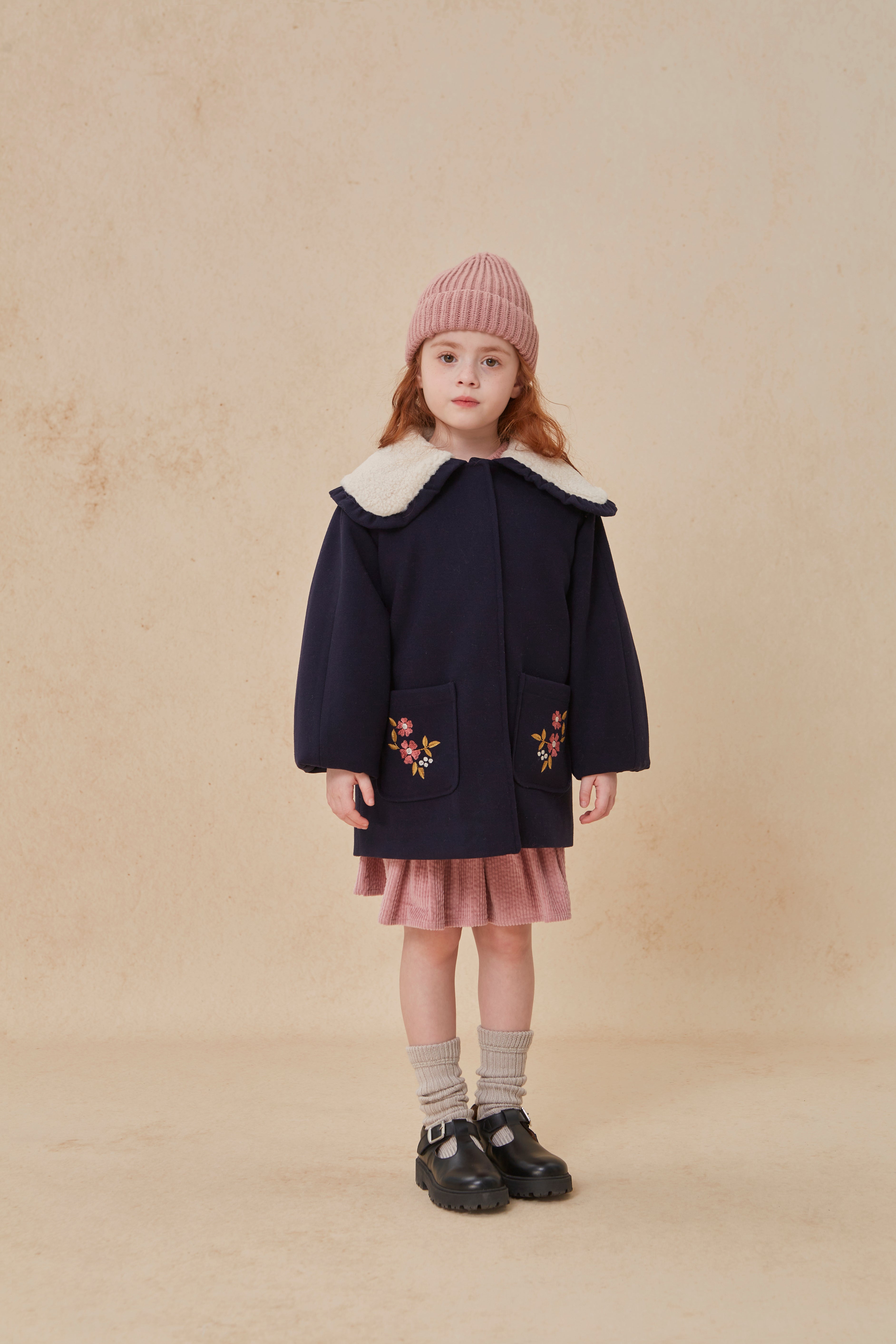 Cera Una Volta Navy Nancy Coat