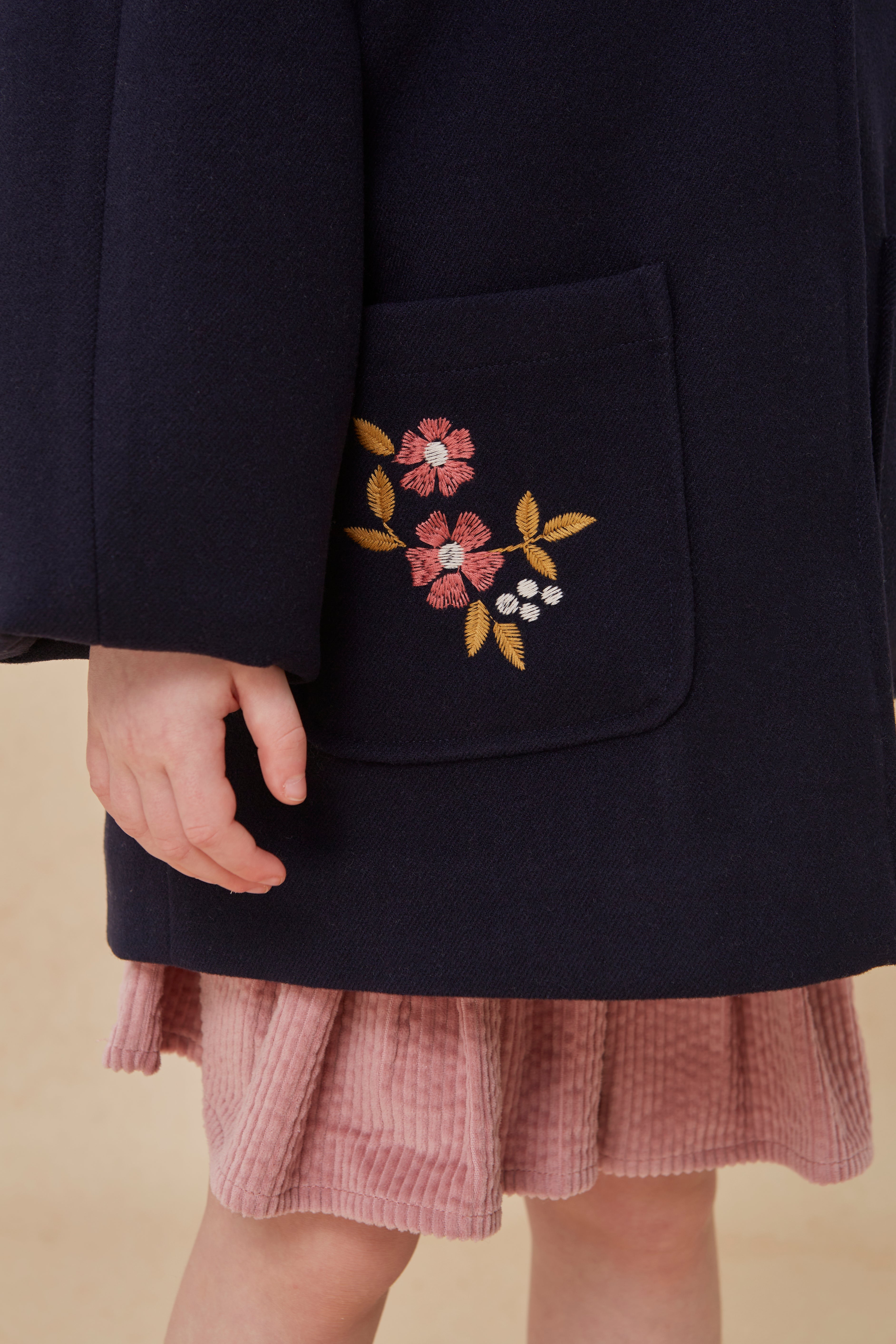 Cera Una Volta Navy Nancy Coat