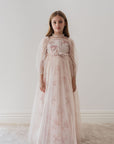 Petite Amalie Blush Orchid French Lace And Tulle Gown