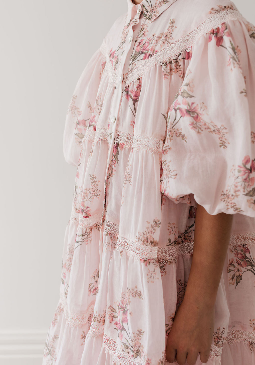 Petite Amalie Blush Orchid Linen Dress