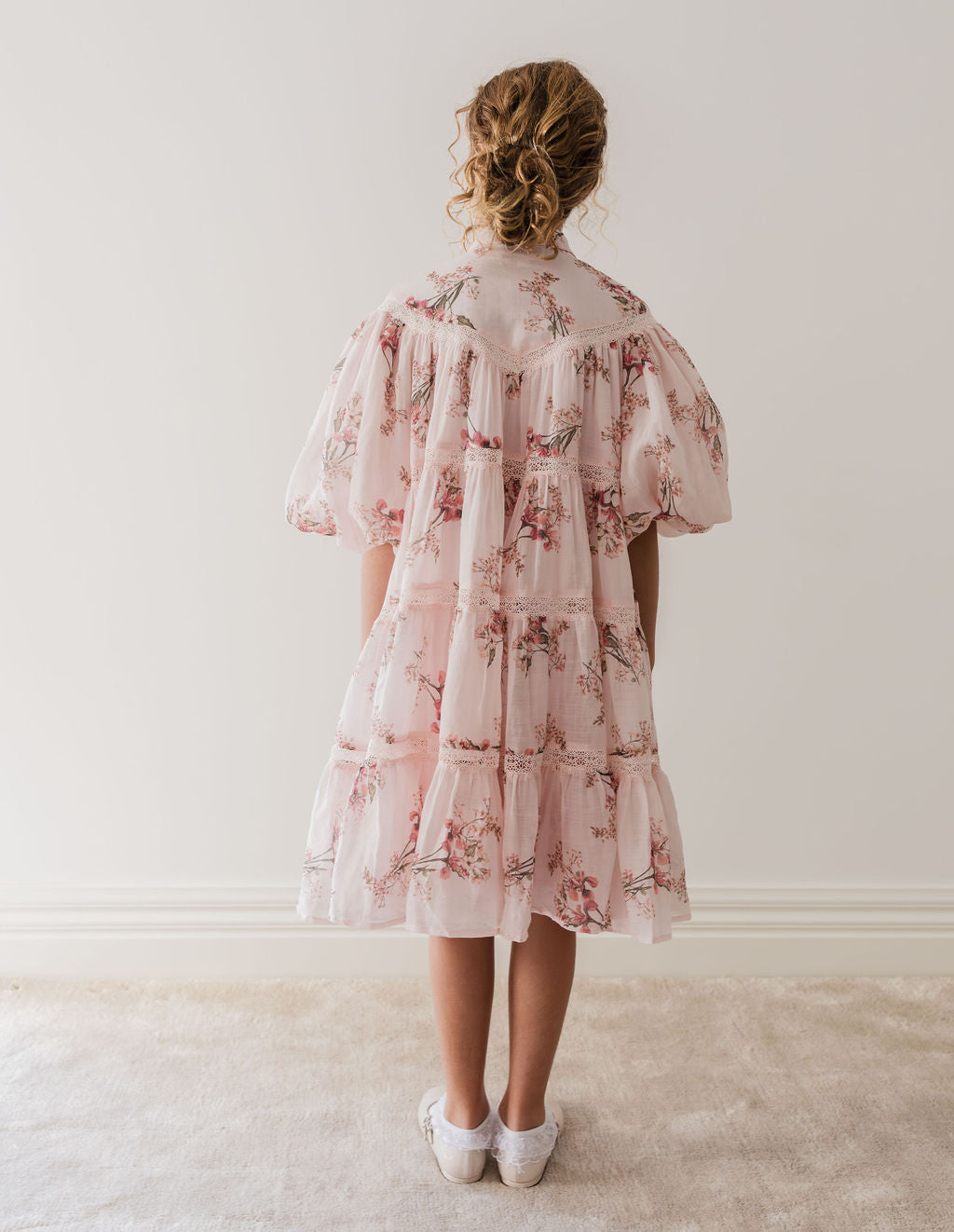 Petite Amalie Blush Orchid Linen Dress