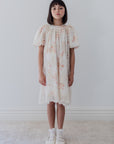 Petite Amalie Vintage Embroidered Overlay Ditsy Dress
