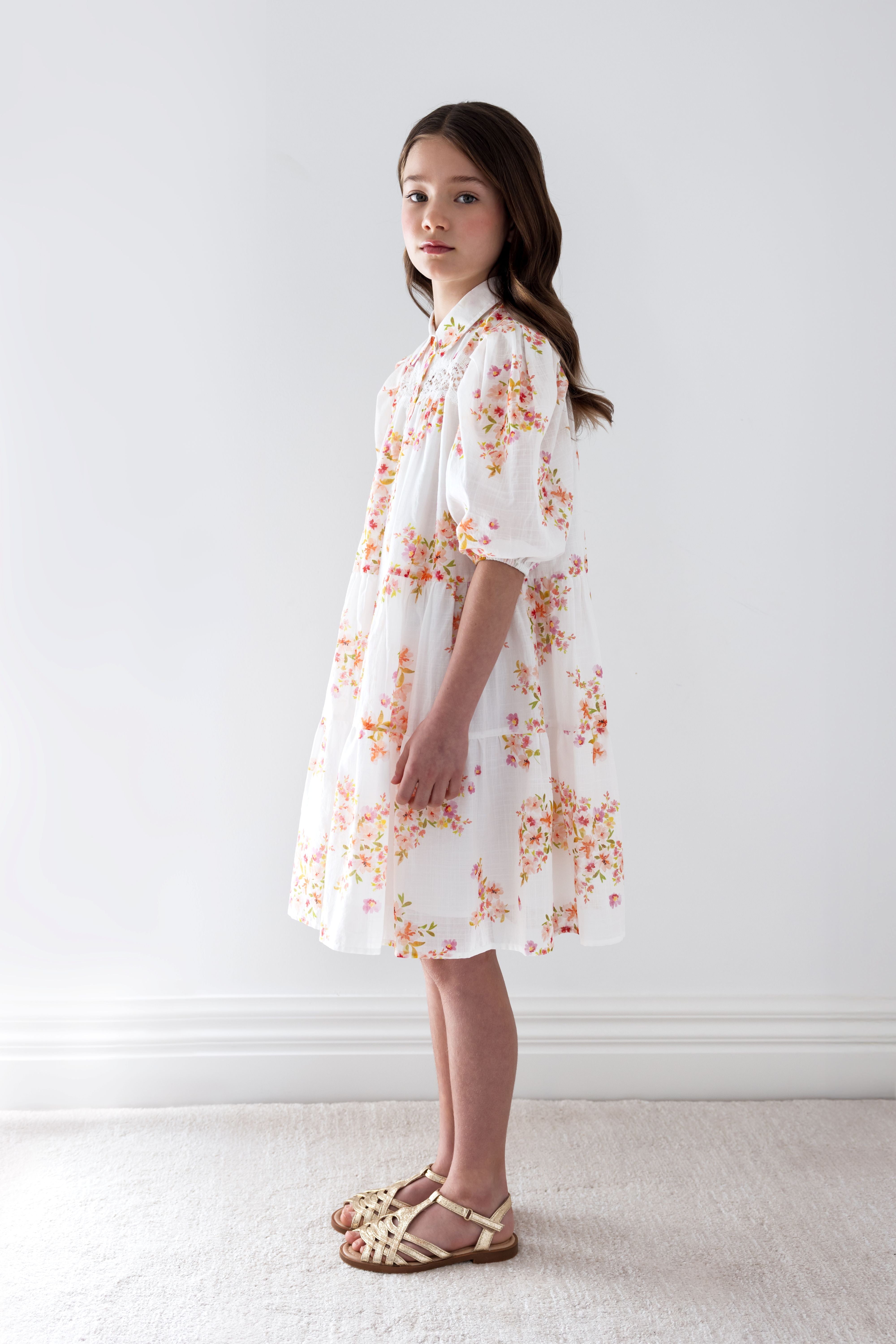 Petite Amalie Ditsy Print Shirt Dress