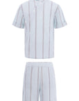 Pernille Blue Striped Shirt Set