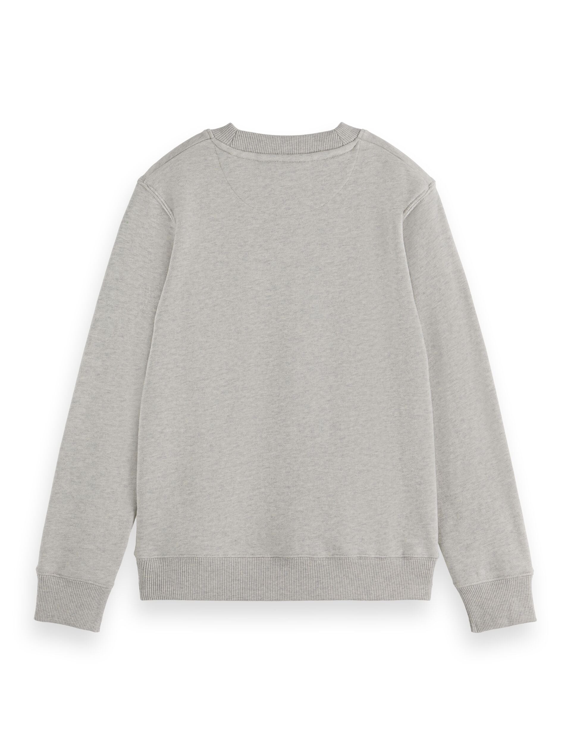 Scotch And Soda Grey Badge Crewneck Sweatshirt