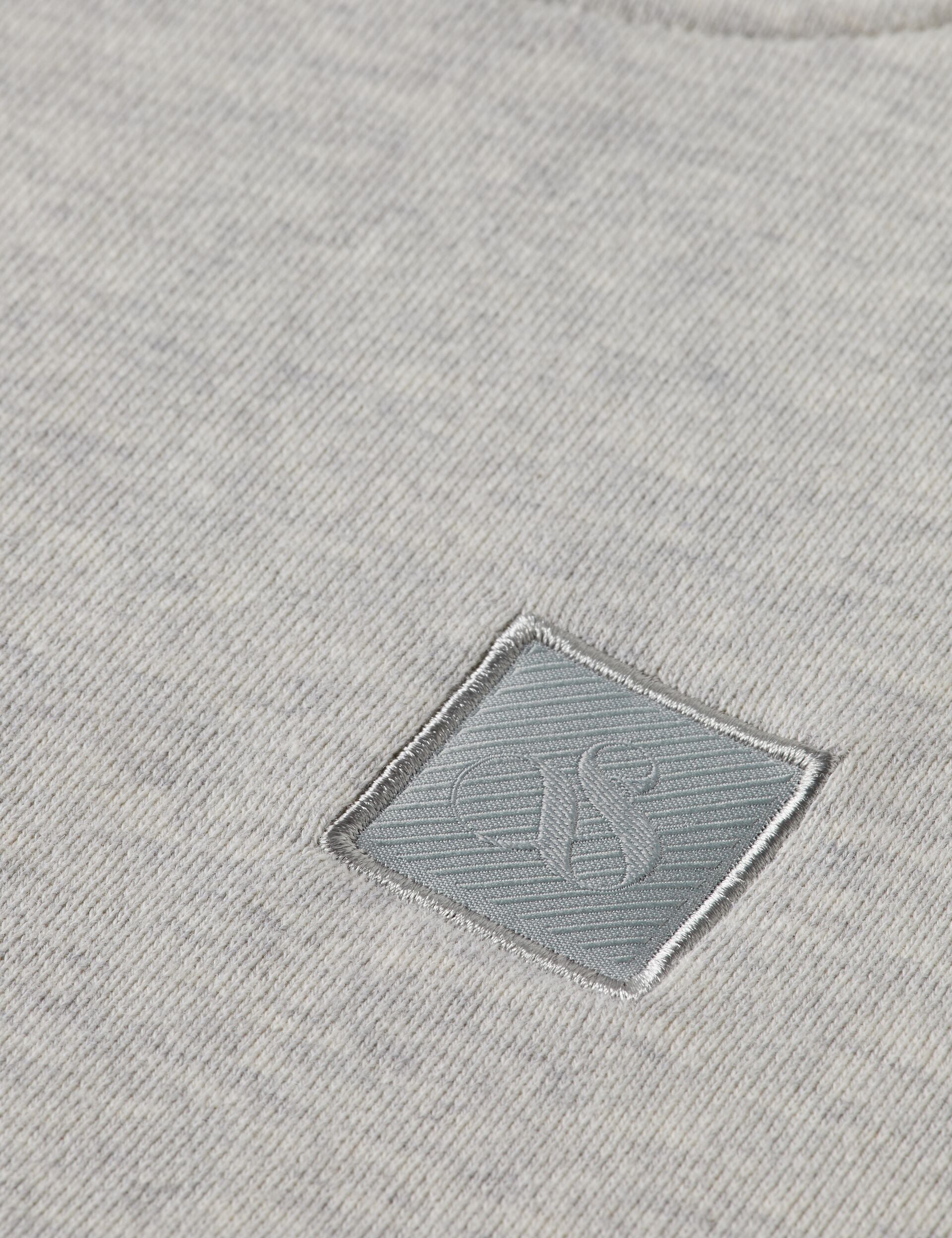 Scotch And Soda Grey Badge Crewneck Sweatshirt