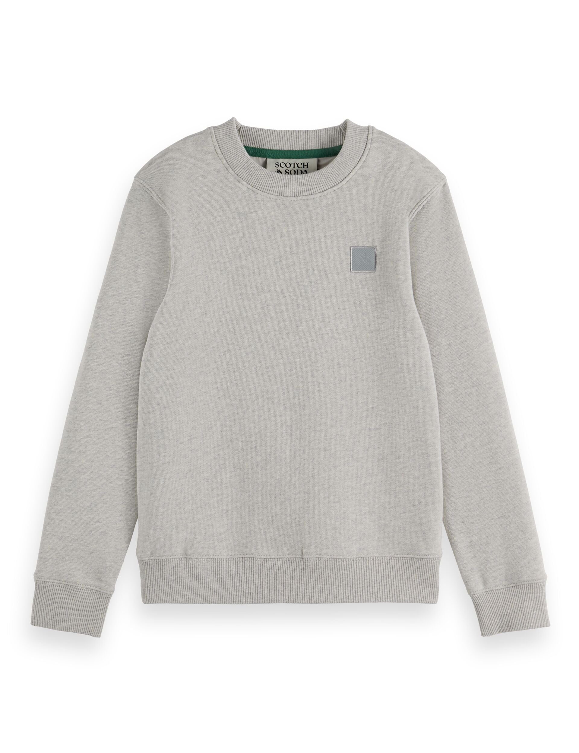 Scotch And Soda Grey Badge Crewneck Sweatshirt