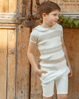 Noma Sand Stripe Sweater With Shorts