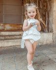 Noma Tan Vine Embroidery Romper