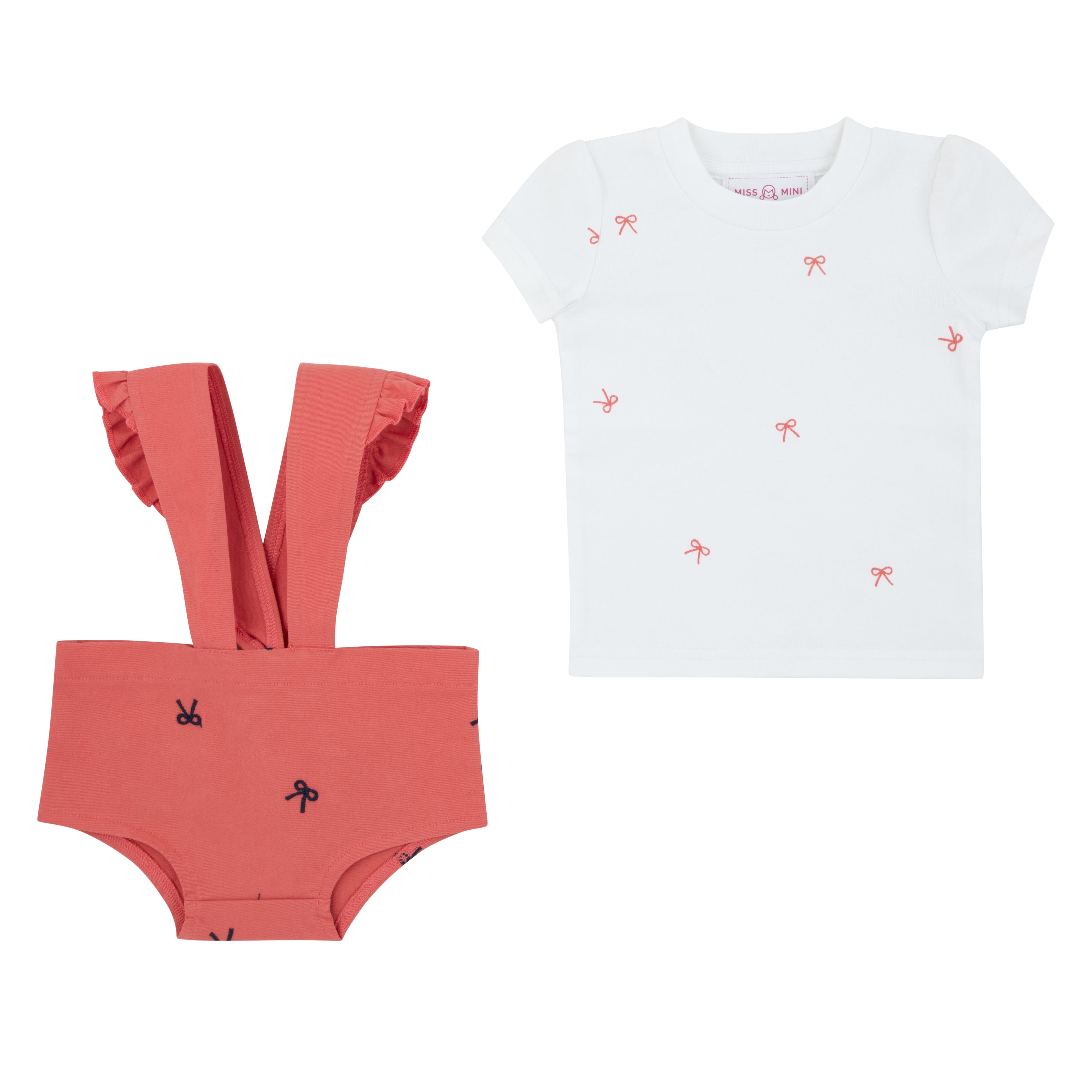 Miss Mini Bikes &amp; Bows Romper Girl Set